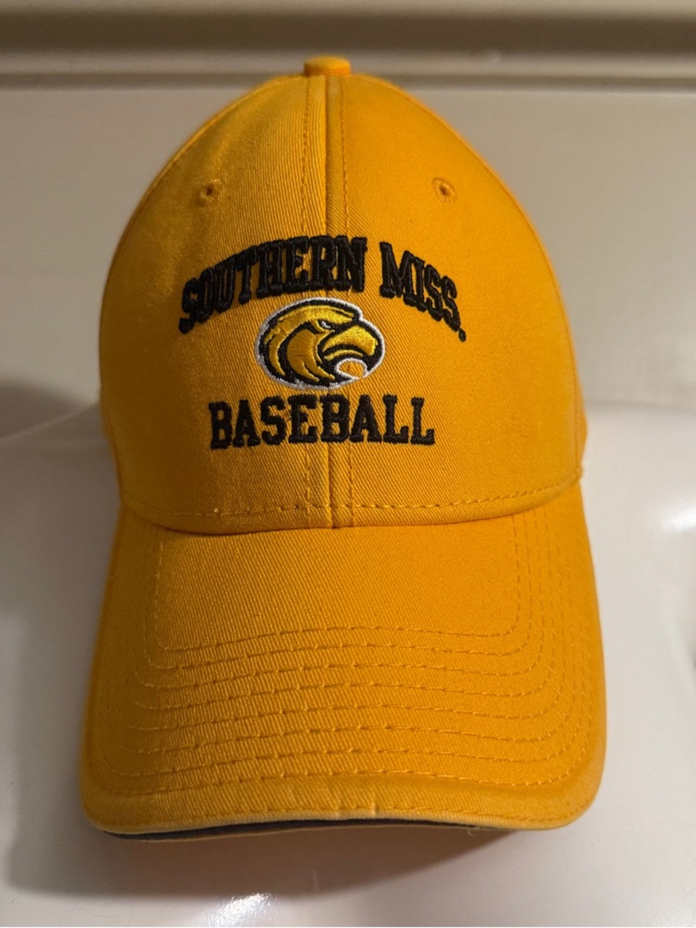 Southern Miss Baseball Gold Curved-Brim Cap